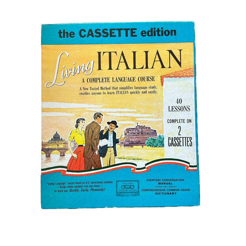 Living Italian A Complete Language Course Classic Cassette Tape Edition 1956